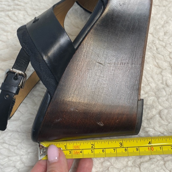 Coach Campbell Wedge Platform Logo Sandal Sz 6 Casual Simmer Classic Comfort - Picture 14 of 15